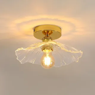 Comely 1-flg. 28 cm Blumenform Gold Glas