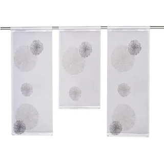 Kurzgardine 3ER Set , Taupe , Textil , Abstraktes , 30x80 cm , Heimtextilien, Vorhänge, Scheibengardinen