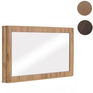 Spiegel HWC-P42, Wandspiegel Garderobenspiegel Flurspiegel, MDF Glas 80x120x10cm ~ Wotan-Eiche-Optik