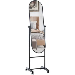 CLP Standspiegel oval 40 x 155 cm Schwarz