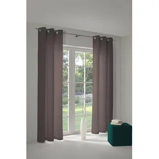 Vorhang ADAM "Uni Collection" Gr. 2, braun (dunkelbraun), B:145cm H:175cm, Jacquard, Baumwolle (Bio-Baumwolle), Gardinen, Vorhang, aus 100% Bio-Baumwolle