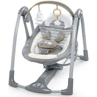 ingenuity Babyschaukel »Swing'n' Go, Bella Teddy«, bis 9 kg, tragbar, grau