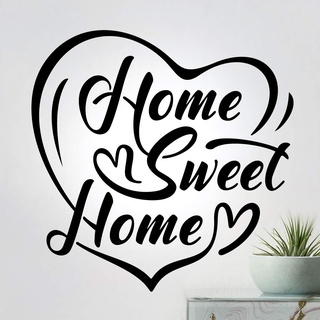 Wandtattoo mit Zitat "Home Sweet Home", für Flur und Wohnzimmer, motivierend, für Küche, Schlafzimmer, Zitate "Welcome", entfernbar, Vinyl, zum Selbermachen, für Flur