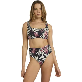 Triangel-Bikini-Top ROXY "Pt Beach Classics DCup", Damen, Gr. XS, Cup B, anthrazit wind swept floral, Obermaterial: 85% Microfaser, 15% Elasthan;, Bikini-Oberteile Triangel-Bikini-Top
