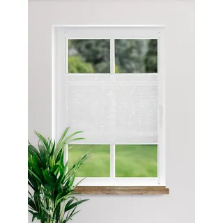 GARESA Plissee Blume 40 x 130 cm / Fenstergröße (Velux) weiß
