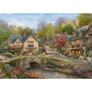Schmidt Spiele 58629 Sommer in Cobblestone Village, Kinkade, 2000 Teile Puzzle