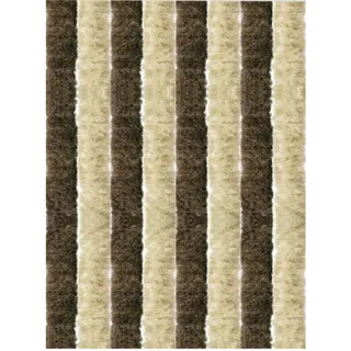 Arsvita Flauschvorhang 80x220 cm in Unistreifen beige - braun, Perfekter Insekten- und Sichtschutz für Ihre Balkon- und Terrassentür, viele Farben