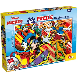 Lisciani Doppelseitiges Puzzle Plus 60 Mickey Mouse