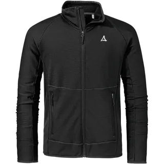 Schöffel Herren Fleecejacke Cascata MNS, leichte mit Stehkragen aus 2-Wege-Stretch, wärmende Outdoorjacke mit 2 Außentaschen, black, 48