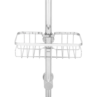 Wenko Duschablage Floresta eckig Metall Silber 6 cm