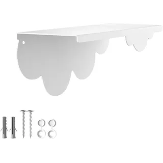 SOTECH Design Wandregal HOVER-XI 250 x 100 x 100 mm weiß, Wandmontage, Bücherregal inkl. Befestigungsset für Bad Küche oder Kinderzimmer