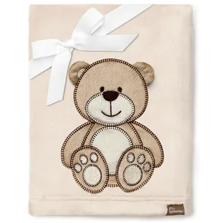 Be Mammy Warme Kuscheldecke Babydecke Blanket Baby Geschenk BE20-168 (Beige - Bär)