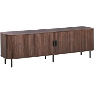 Beliani Bradley TV-Lowboard 180x58 cm Braun/Schwarz MDF