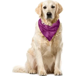 ABAKUHAUS Abstrakt Haustier Bandana, Viktorianischer Damast Klassik, 55x55 cm, Dunkle Magenta Rosa - Rosa