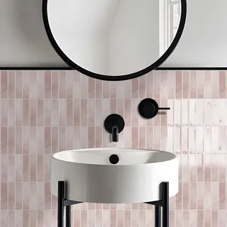 Alwayspon 7,9x10 Zoll/20×25cm×10 Stück Rosa Marmor-Stil 3D Vinyl Backsplash-Fliesen, selbstklebend zum Abziehen und Aufkleben, Wandfliesen-Aufkleber, Subway-Fliesen für Küche, Badezimmer, Dekor