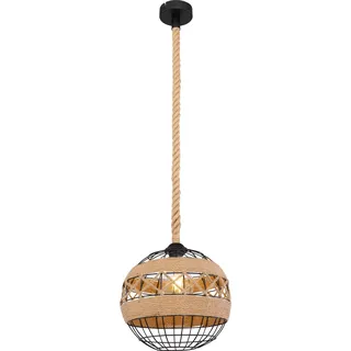 Globo Lighting|Hängeleuchte Metall schwarz, 1x E27 - Bunt