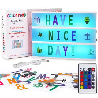 Frasheng Light Box Rosa A4,LED Lightbox mit Buchstaben,A4 Leuchtkasten mit Farbwechsel,Leuchtschild,inkl.192 Buchstaben und Emojis,Fernbedienung mit Dimmer,1,5m USB Kabel,Perfektes Deko Geschenk