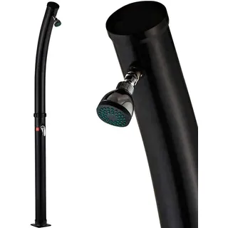 BAKAJI Solardusche für Garten, Pool, Outdoor, Camping, 20 l, mit verstellbarem Duschkopf, Warmwassermischer, Anschluss für den Garten, Größe 214 x 11,5 x 11,5 cm