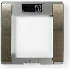 Nedis, Personenwaage, PESC120DCT Body Mass Index (BMI)-Skalen 10 Benutzerprofile Sicherheitsglas (180 kg)