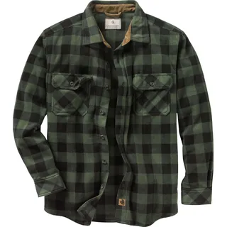 Legendary Whitetails Herren Standard Navigator Fleece-Hemd mit Knopfleiste, Night Forest Plaid, Größe S