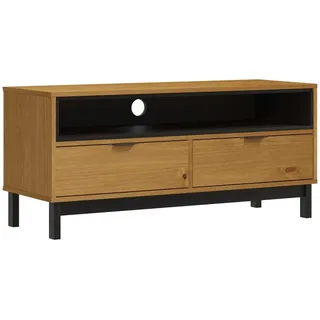 vidaXL TV-Schrank FLAM 110x40x50 cm Massivholz Kiefer - Braun