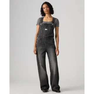 Levi's für Damen. 000UG-0006 Baggy Latzhose schwarz (S), Lässig, Baumwolle, Denim