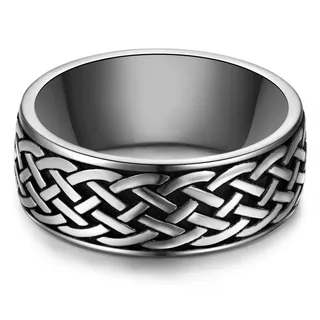 True Rebels Ring aus Edelstahl in Silber/Schwarz Herrenschmuck Herren