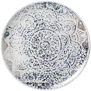 Ritzenhoff Breker Speiseteller , Blau, Grün, Beige , Keramik , rund , Geschirr, Teller, Speiseteller