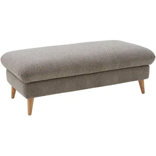 Dieter Knoll Hocker , Greige , Holz, Textil , Eiche , Hartholz , rechteckig , 132x85x67 cm , Fußauswahl, Stoffauswahl , Wohnzimmer, Sessel, Hocker & Hockerbänke, Sitzhocker