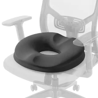 Sitzkissen Orthopädisches, Memory Foam Sitzkissen Sitzring Ergonomisches, Wissenschaftlicher Aussparung Rückenentlastung, Atmungsaktives Rutschfestes Steißbeinkissen für Auto Hause Büro - Schwarz