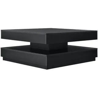 [en.casa] Couchtisch Florenz Schwarz Holzwerkstoff 76 x 38 x 76 cm
