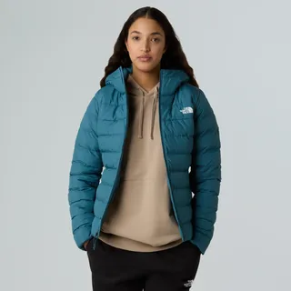Funktionsjacke THE NORTH FACE "W ACONCAGUA 3 HOODIE", Damen, Gr. S, space, Obermaterial: 100% Polyester, hoch geschlossener Ausschnitt, eingesetzt elastischer Bund, Jacken Funktionsjacke, mit Kapuze und Kordelzug, hochschließender Kragen, wasserabweisend
