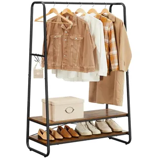 Hansiro Kleiderständer Honiara , Braun , Holzwerkstoff , 45x160x100 cm , Garderobe, Garderobenständer