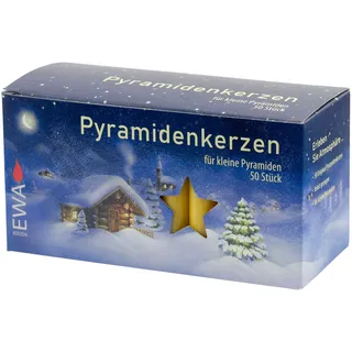 JEKA - Ebersbacher Kerzen 50er Pyramidenkerzen Natur 14 x 14 x 74 cm