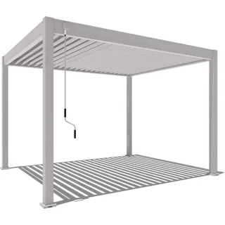 Weide Classic | Pergola Aluminium freistehend | 3 x 3,6 M | Lamellendach Ivory Sand - Beige