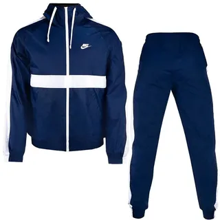 Nike Herren Sportswear Trainingsanzug, Midnight Navy/White/Midnight Navy/White, L