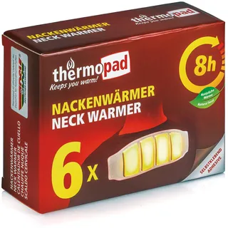 ThermoPad Nackenwärmer – DAS ORIGINAL: 6x Wärmepflaster für 8 Stunden Wärme I Sofort einsatzbereite Wärmeauflage mit extra warmen Heatpads – Heizkissen als Schulterwärmer oder Nierenwärmer