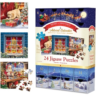 Eurographics 8924-5735 - Adventskalender Merry Christmas, 24 Puzzle