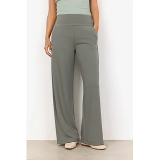 Schlupfhose SOYACONCEPT "SC-SIHAM 48", Damen, Gr. S, N-Gr, misty, Jersey, Obermaterial: 95% Polyester, 5% Elasthan, unifarben, regular fit knöchellang, Hosen Schlupfhose, Sommerhose