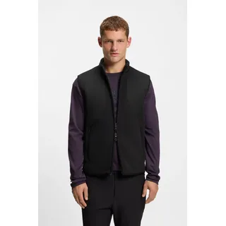 Fleeceweste BOSS GREEN, Herren, Gr. XL, schwarz001, Fleece, Obermaterial: 100% Polyester, unifarben, relaxed fit normal, hoch geschlossener Ausschnitt, Westen Fleeceweste, Stehkragen, Relaxed Fit