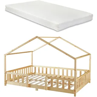[en.casa] Kinderbett Treviolo 140 x 200 cm Kiefer naturbelassen beige