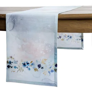Maison d'Hermine Tischläufer, 100 % Baumwolle, einlagig, 150 cm lang, für Zuhause, Küche, Esszimmer, Party, Hochzeit, Brautparty, Frühjahr Sommer (Lazy Summer Days, 50 cm x 150 cm)