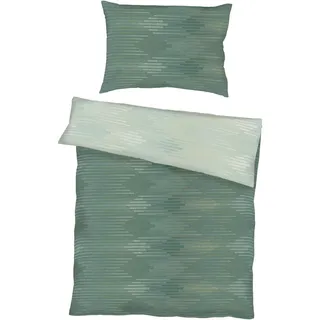 Kaeppel Bettwäsche , Jadegrün , Textil , Graphik , 200x200 cm , bügelleicht , Heimtextilien, Bettwäsche & Leintücher, Bettwäsche, Satin-Bettwäsche