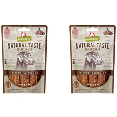 GranataPet Natural Taste Edler Snack Perlhuhn, 90 g (2er Pack), Hundeleckerli ohne Getreide & ohne Zuckerzusätze, Belohnung für zwischendurch, schmackhafter Hundesnack