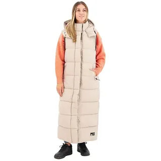 Superdry Ripstop Longline Daunenweste - Warm Grey Grid - S