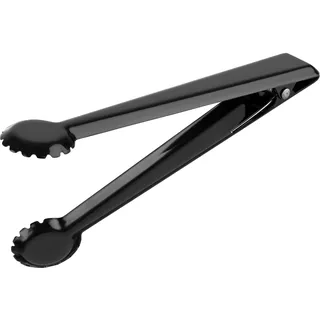 APS Eiszange, Eiswürfelzange, hochglanzpoliert, mit Befestigungsclip, Edelstahl, Gunmetal-Look