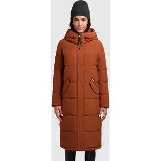Steppmantel KHUJO "DAIRI", Damen, Gr. XL (42), russet braun, Steppware, Obermaterial: 90% Polyester, 10% Elasthan. Futter: 100% Nylon. Wattierung: 100% Polyester, unifarben, knielang, Mäntel Steppmantel