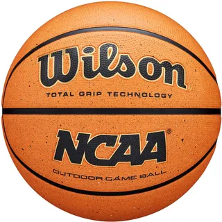 Wilson NCAA Outdoor Game Basketball, Master Total Grip, mit Dynamic Channels und umweltfreundlicher Oberfläche, Farbe: Orange, Größe: 6