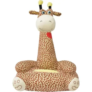 vidaXL Plüsch-Kindersessel Giraffe braun