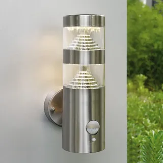 NBHANYUAN Lighting 4 Modi Außenleuchte mit Bewegungsmelder,Ausenlampen Hauswand,Haustür Lampe mit SUS304 Edelstahlblende,IP44 LED Wandleuchte für Haus Terrasse,9W